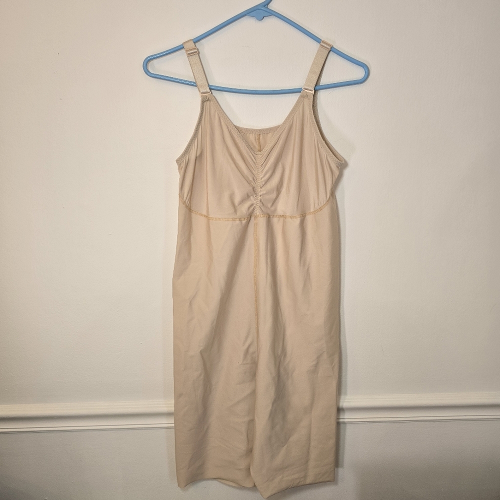 Isavela Comprexxwear 2nd Stage Mid-Thigh Compression Bodysuit w/Bra Beige XL - Picture 2 of 5